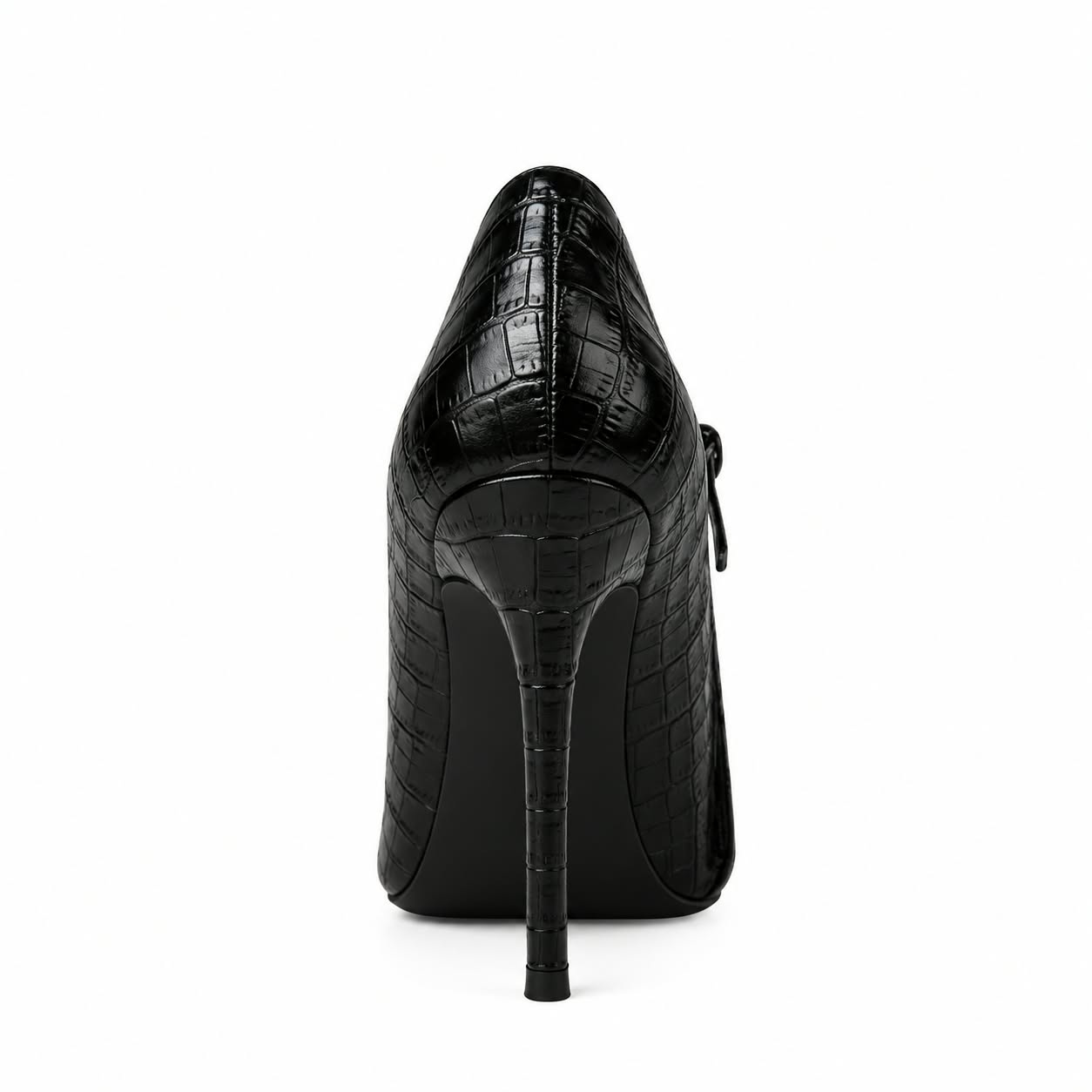 Diane — Escarpin effet croco noir – Image 4