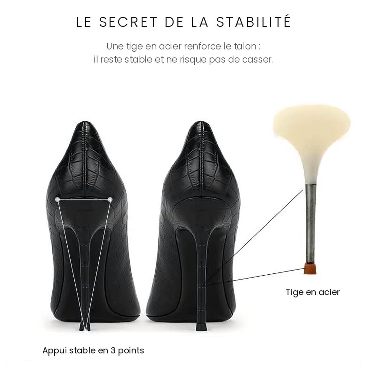 Diane – talon renforcé d’une tige en acier